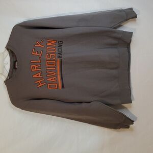 Grey Hatley Davidson racing men's sweater size medium